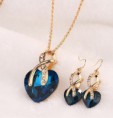 Corazon Azul + pendientes